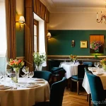 요양병원 환자 식단 관리 비법 - **Prompt:** A vibrant, high-end dining room in a modern French EHPAD (nursing home). The room is dec...