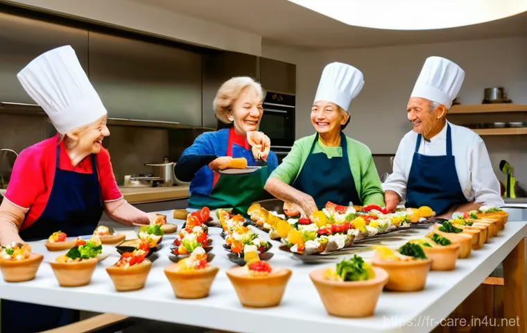 요양병원 환자 식단 관리 비법 - **Prompt:** A vibrant, high-end dining room in a modern French EHPAD (nursing home). The room is dec... 요양병원 환자 식단 관리 비법 - **Prompt:** A vibrant, high-end dining room in a modern French EHPAD (nursing home). The room is dec...