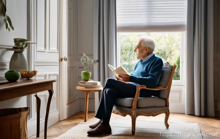 요양병원 퇴원 후 관리 프로그램 - A heartwarming scene in a modern French hospital room. An elderly French woman in her late 70s, with... 요양병원 퇴원 후 관리 프로그램 - A heartwarming scene in a modern French hospital room. An elderly French woman in her late 70s, with...